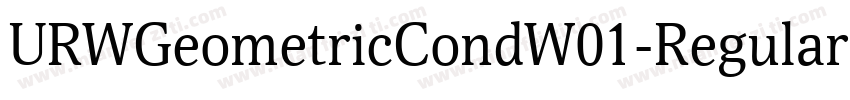 URWGeometricCondW01-Regular Regular字体转换